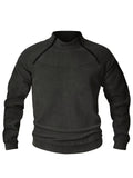 kkboxly  Warm Tactical Coat, Men's Casual Pullover Sweatshirt For Outdoor Activities