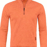 Autumn And Winter Men's Neckline Zipper Sweater Sleeve Light Fleece Stylish Top Sweater Coat