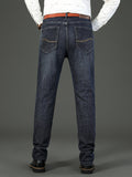 kkboxly  Men's High Quality Straight Leg Jeans For Business, Semi-formal Stretch Denim Pants