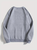 Solid Trendy Sweatshirt, Men's Casual Basic Crew Neck Pullover Sweatshirt For Men Fall Winter