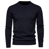 Men's Solid Color Crew Neck Slim Fit Knit Sweater