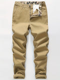 kkboxly  Men's Cotton Straight Leg Casual Pants