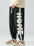 kkboxly  Men's Fashion Striped Sweatpants, Casual Slightly Stretch Breathable Loose Joggers For Outdoor