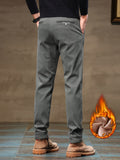 Men's Warm Fleece cropped pants For Fall Winter For Fall Winter