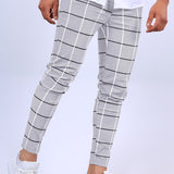 New Striped Casual Pants Men's Breathable Soft Daily Plaid Pants For Spring/Fall