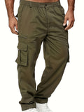 kkboxly  Men's Multi Pocket Cargo Pants, Comfy Casual Pants Joggers