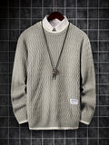 kkboxly  Men's Thermal Casual Knitted Pullover Sweater