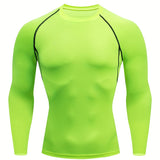 kkboxly Men's Compression Shirts: Get Fit Fast With Long Sleeve Athletic Workout Tops!