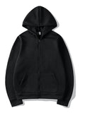 kkboxly  Solid Trendy Men's Hooded Jacket Casual Long Sleeve Hoodies With Zipper Gym Sports Hooded Coat For Winter Fall