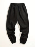 Kid's Trendy Patched Cargo Pants, Elastic Waist Trousers With Pockets, Boy's Clothes For All Seasons