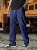 kkboxly  Men's Straight Leg Joggers, Casual Waist Drawstring Thin Sweatpants For Spring Summer