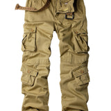 kkboxly  AKARMY Men's Casual Cargo Pants Military Army Camo Pants Combat Work Pants With 8 Pockets(No Belt)