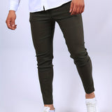 kkboxly  Slim Fit Slant Pocket Elegant Dress Pants, Men's Semi Formal Slightly Stretch Trousers For Spring Summer Banquet Party Dinner