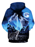 kkboxly  Wolf Print Hoodie, Cool Hoodies For Men, Men's Casual Graphic Design Pullover Hooded Sweatshirt With Kangaroo Pocket Streetwear For Winter Fall, As Gifts