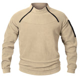 kkboxly  Warm Tactical Coat, Men's Casual Pullover Sweatshirt For Outdoor Activities