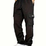 kkboxly Men's Multi Pocket Cargo Pants, Casual Loose Fit Sports Pants