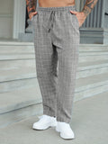 Plus Size Men's Plaid Pants Stylish Casual Pants For Spring Fall Winter, Men's Clothing