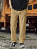 kkboxly  Men's Straight Leg Joggers, Casual Waist Drawstring Thin Sweatpants For Spring Summer