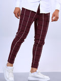 New Striped Casual Pants Men's Breathable Soft Daily Plaid Pants For Spring/Fall