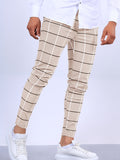 New Striped Casual Pants Men's Breathable Soft Daily Plaid Pants For Spring/Fall