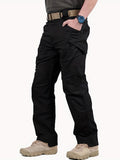 kkboxly  Men's Casual Cargo Pants With Zipper Pockets, Male Joggers For Spring And Fall Outdoor