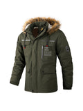 kkboxly Men's Waterproof Padded Jacket with Faux Fur Hoodie - Perfect for Fall/Winter!