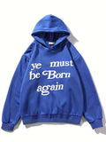 kkboxly  Fashion Slogan Print Hooded Sweatshirt, Long Hoodie Long Sleeve Pullover, Women's Tops