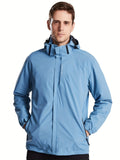 kkboxly  Men's Lightweight Waterproof Rain Jacket,Shell Hooded Outdoor Raincoat Hiking Windbreake Jacket Sweatshirts