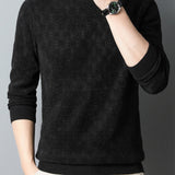 kkboxly  Winter New Men's Casual Sweater Round Neck Plus Thick Base Warm Sweater Best Sellers