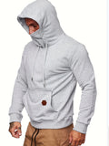 elveswallet  Men's Hoodie, Face Cover Casual Drawstring Hooded Sweatshirt With Multicolor