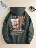 NYC Brooklyn Graphic Print Hoodie, Cool Hoodies For Men, Men's Casual Graphic Design Pullover Hooded Sweatshirt With Kangaroo Pocket Streetwear For Winter Fall, As Gifts