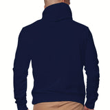 Men's Hoodie, Face Cover Casual Drawstring Hooded Sweatshirt With Multicolor