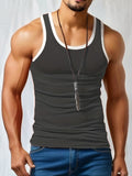 Men's Training Tank Top, Casual Comfy Vest For Summer, Men's Clothing Top Sleeveless Shirt For Gym Workout