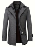 kkboxly  New Wool Coat Men's Business Casual Thick Warm Slim Jacket