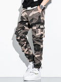 Spring And Autumn Cotton Pants Men's Camouflage Jogger Cargo Pants With Multi Pockets