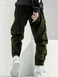 kkboxly  Classic Design Multi Pocket Cargo Pants, Men's Casual Street Style Cargo Pants/Joggers For Spring Summer Outdoor