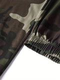 Men's Camo Print Flap Pocket Cargo Pants