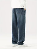 kkboxly Men's Regular Straight Leg Jeans, Casual Street Style Jeans