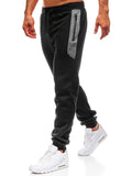 kkboxly  Zipper Pocket Joggers, Men's Casual Loose Fit Slightly Stretch Waist Drawstring Pants For The Four Seasons Fitness Cycling