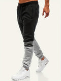 kkboxly  Zipper Pocket Joggers, Men's Casual Loose Fit Slightly Stretch Waist Drawstring Pants For The Four Seasons Fitness Cycling