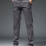 kkboxly  Plus Size Men's Solid Pants Fashion Casual Cotton Pants Fall Winter, Men's Clothing