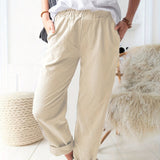 kkboxly  High Waist Straight Leg Pants, Casual Every Day Pants, Women's Clothing