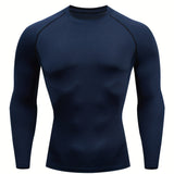 kkboxly Men's Compression Shirts: Get Fit Fast With Long Sleeve Athletic Workout Tops!