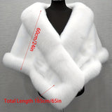 Imitation Mink Fur Faux Fur Shawl Solid Color Thick Warm Fake Fur Collar Elegant Bridal Wedding Dress Cape Short Coat