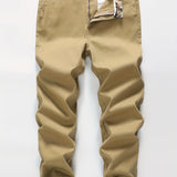 kkboxly  Men's Cotton Straight Leg Casual Pants