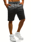 kkboxly  Graduated Color Comfy Shorts, Men's Casual Slightly Stretch Elastic Waist Drawstring Shorts For Summer Basketball Beach Resort