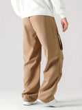 Men's Casual Drawstring Pocket Cargo Pants Straight Leg Jogger Pants