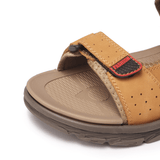 kkboxly Men Cowhide Breathable Opened Non Slip Casual Outdoor Sandals