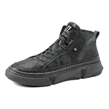 kkboxly Men Microfiber Leather Waterproof High Top Sport Tooling Boots
