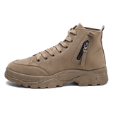 kkboxly Men Suede Tooling Boots Side Zipper Comfy Slip Resistant Outdoor Casual Ankle Boots